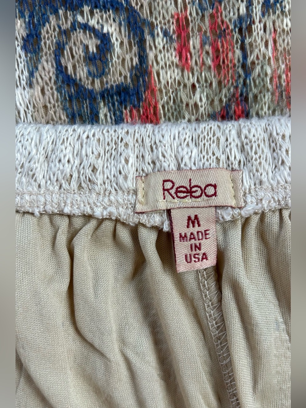 Reba McEntire Western Floral Crochet Midi Skirt size Medium - Picture 7 of 8